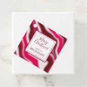 Gepersonaliseerde moderne snoepriet rode kerstnaam bedankjes labels (In situ)