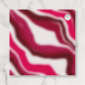 Gepersonaliseerde moderne snoepriet rode kerstnaam bedankjes labels (Achterkant)