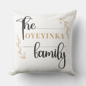 Gepersonaliseerde moderne & Sophisticated familien Kussen (Voorkant)