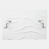 Gepersonaliseerde moderne & Sophisticated familien Theedoek (Horizontaal)