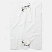 Gepersonaliseerde moderne & Sophisticated familien Theedoek (Verticaal)