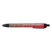 Gepersonaliseerde moderne Sparkly GLITTER Zwarte Inkt Pen (Bodem)
