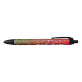 Gepersonaliseerde moderne Sparkly GLITTER Zwarte Inkt Pen (Bovenkant)