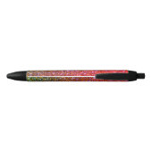 Gepersonaliseerde moderne Sparkly GLITTER Zwarte Inkt Pen (Achterkant)