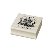 Gepersonaliseerde moderne Spooky Pumpkin Haunted H Rubberstempel (Stempel)