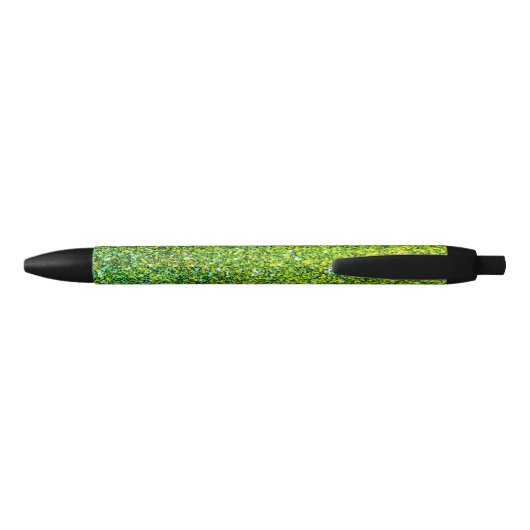 Gepersonaliseerde moderne sprankelende groene GLIT Zwarte Inkt Pen (Achterkant)