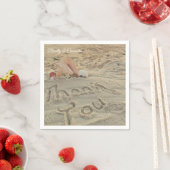 Gepersonaliseerde Moderne Strand Wedding Shells Be Servet (Insitu)