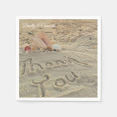 Gepersonaliseerde Moderne Strand Wedding Shells Be Servet (Voorkant)