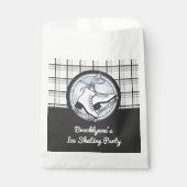 Gepersonaliseerde moderne Tartan schaatsen partij Bedankzakje (Voorkant)