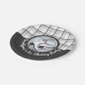 Gepersonaliseerde moderne Tartan schaatsen partij Papieren Bordje (Gekanteld)