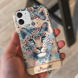 Gepersonaliseerde moderne Tiger-thema telefoonhoes iPhone 15 Pro Max Case