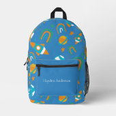 Gepersonaliseerde moderne trendy ruimte kinder bedrukte rugzak (Voorkant)