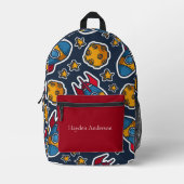 Gepersonaliseerde moderne trendy ruimte kinder bedrukte rugzak (Voorkant)