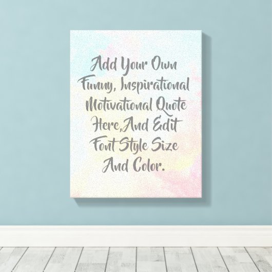 Gepersonaliseerde moderne typografie canvas afdruk (Insitu (Houten vloer))