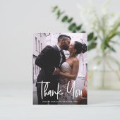 Gepersonaliseerde Moderne Typografie Foto Bruid Br Briefkaart (Staand voorkant)