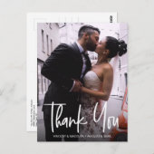 Gepersonaliseerde Moderne Typografie Foto Bruid Br Briefkaart (Voorkant / Achterkant)