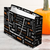 Gepersonaliseerde moderne typografie Halloween Groot Cadeauzakje