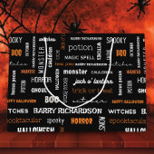 Gepersonaliseerde moderne typografie Halloween Groot Cadeauzakje
