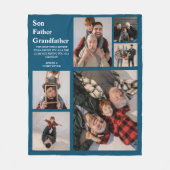 Gepersonaliseerde moderne vader | 6 Foto Fleece Deken (Voorkant)