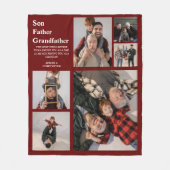 Gepersonaliseerde moderne vader | 6 Foto Fleece Deken (Voorkant)