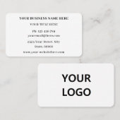 Gepersonaliseerde Moderne Visitekaartjes met uw Lo (Voorkant / Achterkant)