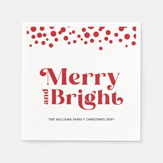 Gepersonaliseerde moderne vrolijk en helder servet (Voorkant)