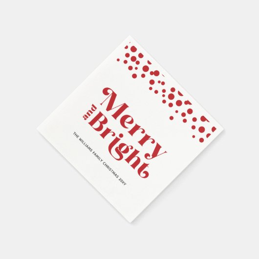 Gepersonaliseerde moderne vrolijk en helder servet (Hoek)