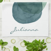 Gepersonaliseerde moderne Waterverf cirkel Abstrac Theedoek (Gevouwen)