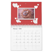 Gepersonaliseerde moderne witte Hoesje foto Kalender (Feb 2026)