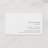 Gepersonaliseerde moderne witte vierkanten Premium Visitekaartje (Voorkant)