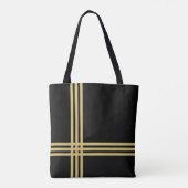 Gepersonaliseerde moderne zwart gouden glitter sch tote bag (Achterkant)