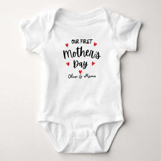 Gepersonaliseerde moeder Baby/Moederdag T-shirt (Voorkant)