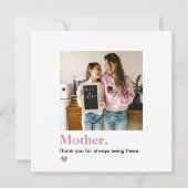 Gepersonaliseerde moeder Dank u foto (Voorkant)