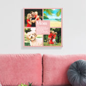 Gepersonaliseerde Moeder Definitie 4 Foto's Blush  Canvas Afdruk (Insitu (Woonkamer))