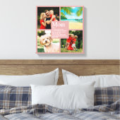 Gepersonaliseerde Moeder Definitie 4 Foto's Blush  Canvas Afdruk (Insitu (Slaapkamer))