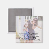 Gepersonaliseerde moeder dochter Foto Quote Magnet (Voorkant / Achterkant)