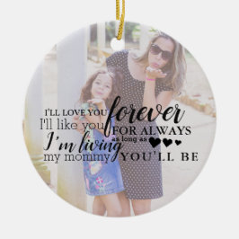 Gepersonaliseerde moeder dochter Foto Quote Orname Keramisch Ornament