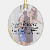Gepersonaliseerde moeder dochter Foto Quote Orname Keramisch Ornament (Links)