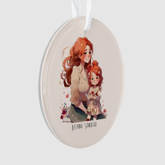 Gepersonaliseerde moeder en dochter ornament (voorkant)