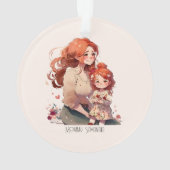 Gepersonaliseerde moeder en dochter ornament (achterkant)