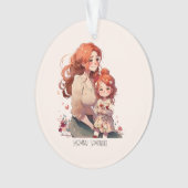 Gepersonaliseerde moeder en dochter ornament (voorkant)