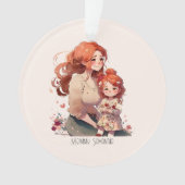 Gepersonaliseerde moeder en dochter ornament (voorkant)
