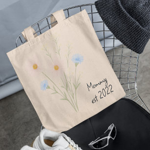 Gepersonaliseerde moeder Est. Canvas tas met paste