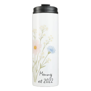 Gepersonaliseerde moeder Est. Thermische Tumbler m Thermosbeker
