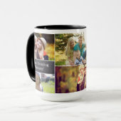 Gepersonaliseerde moeder familie Fotocollage Mok (Voorkant links)