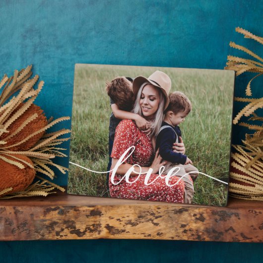 Gepersonaliseerde Moeder Foto Liefde Script Fotoplaat (Zijkant)