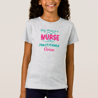 Gepersonaliseerde moeder is verpleegkundige Grijs T-shirt