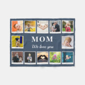 Gepersonaliseerde moeder Kinder kinderen 12 Fotoco Fleece Deken (Voorkant (Horizontaal))