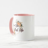 Gepersonaliseerde moeder leven beste leven mok (Voorkant links)