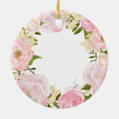 Gepersonaliseerde moeder met kerstversiering keramisch ornament (Achterkant)